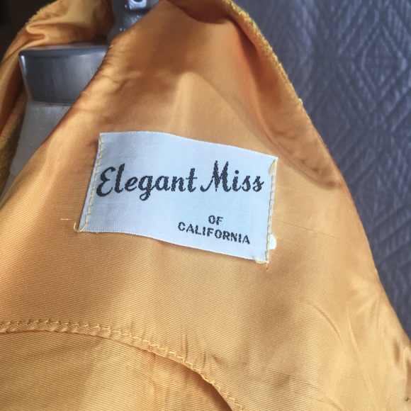 Vintage all over lace dress margigold yellow - Picture 3 of 8